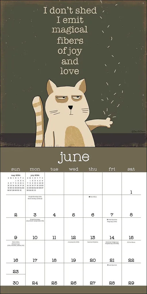 🐈‍⬛A Year of Snarky Cats 2024 Wall Calendar - Image 4