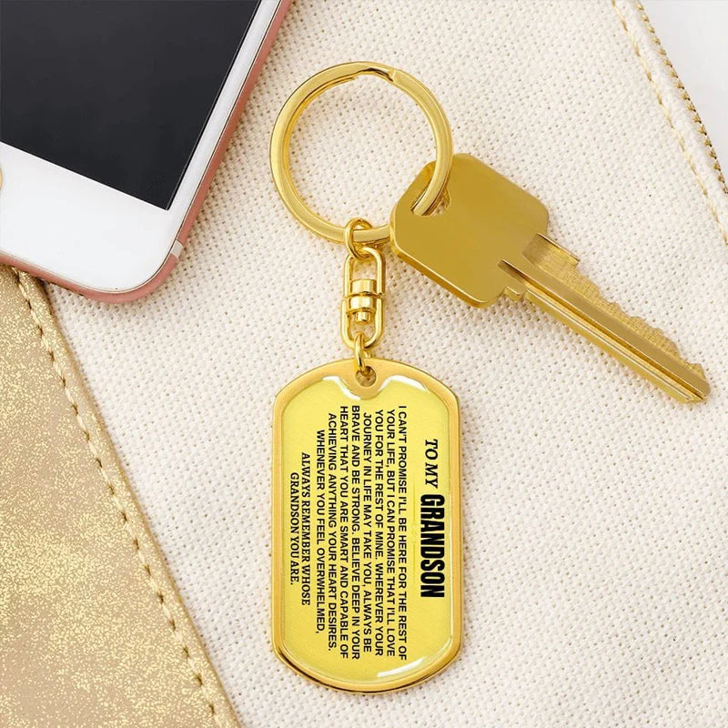 🎁Perfect Christmas Gift to Grandson-Personalized Keychain - Image 4