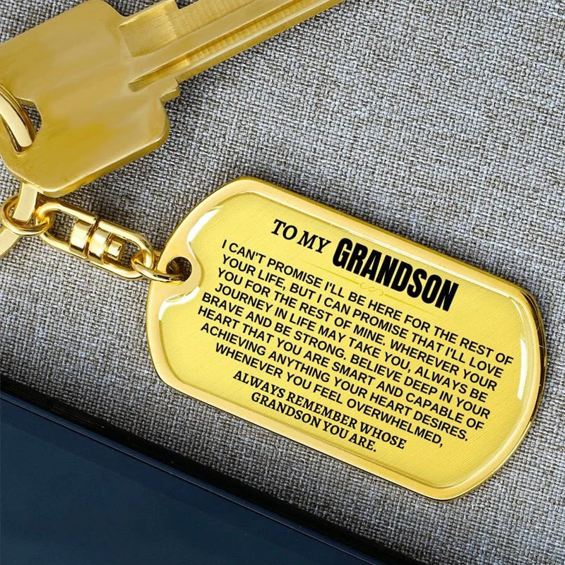 🎁Perfect Christmas Gift to Grandson-Personalized Keychain - Image 3