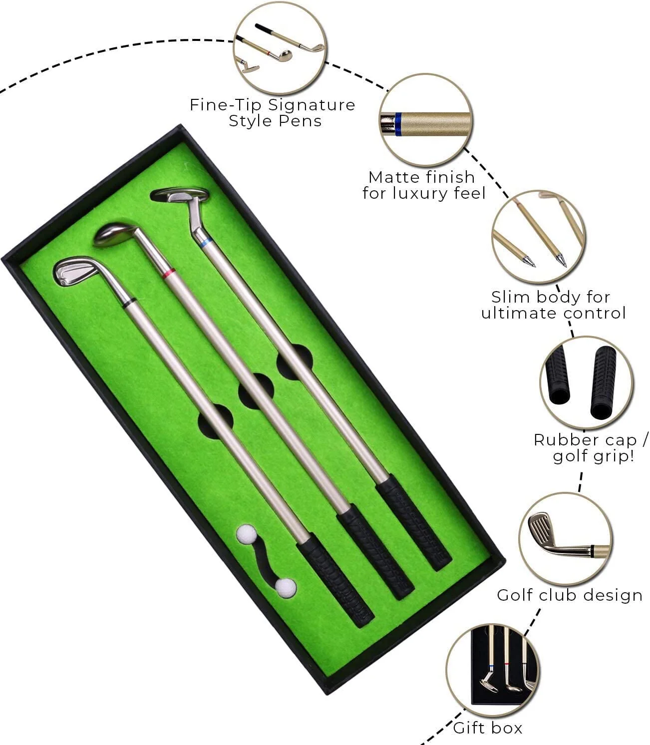 ⛳Funny gift Mini Desktop Golf Set with 3 pens🖊️ - Image 2