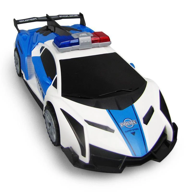 360 Degree Rotary Wheels Musical LED Lighting Electronic Police Car - Image 9