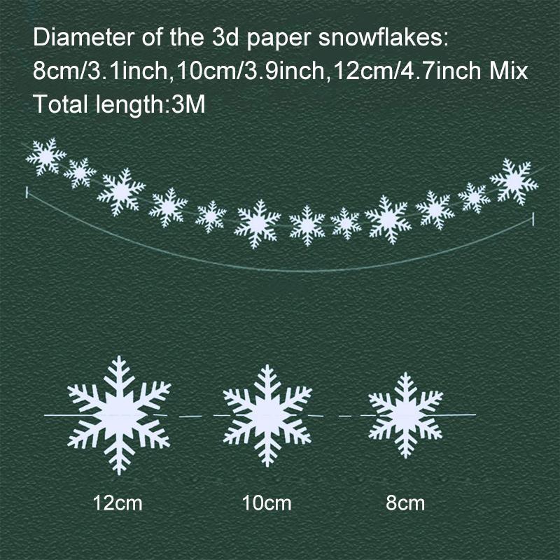 3D Snowflake Decorations (6/12 PCs) - Image 5