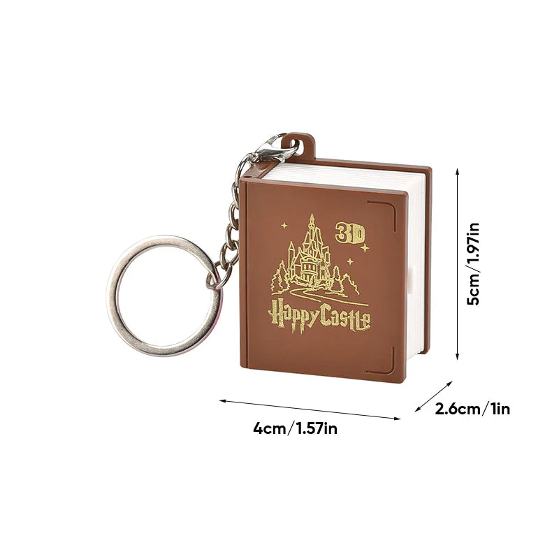 3D Stereoscopic Book Folding Pop-Up Book Keychain - Image 2