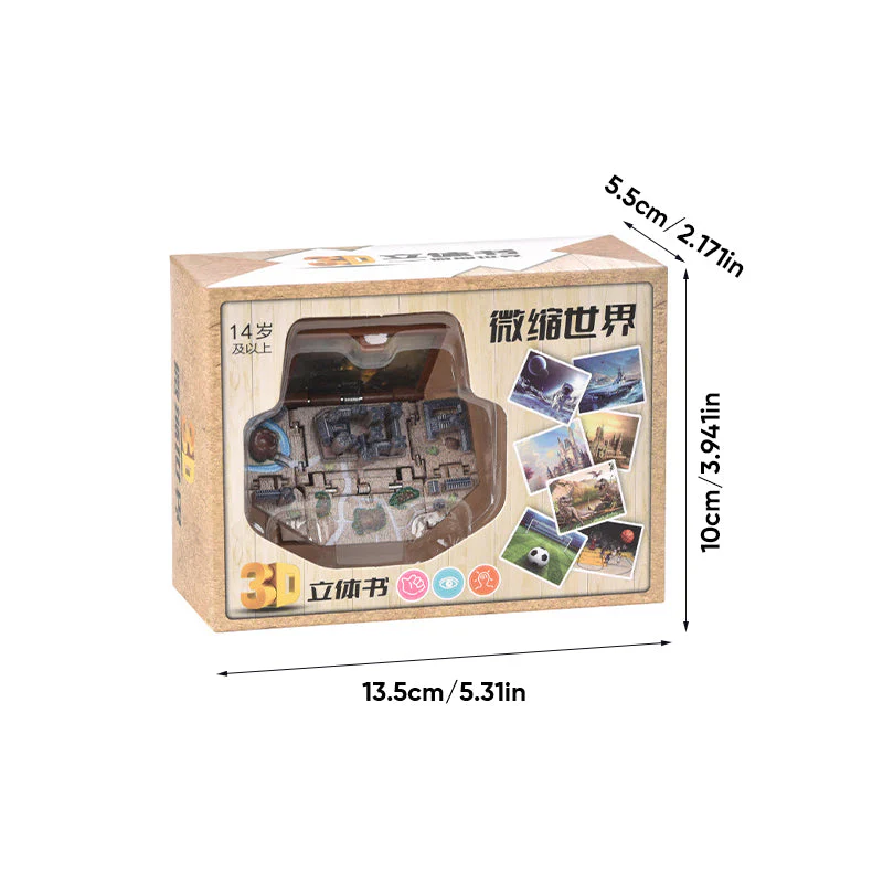 3D Stereoscopic Book Folding Pop-Up Book Keychain - Image 3