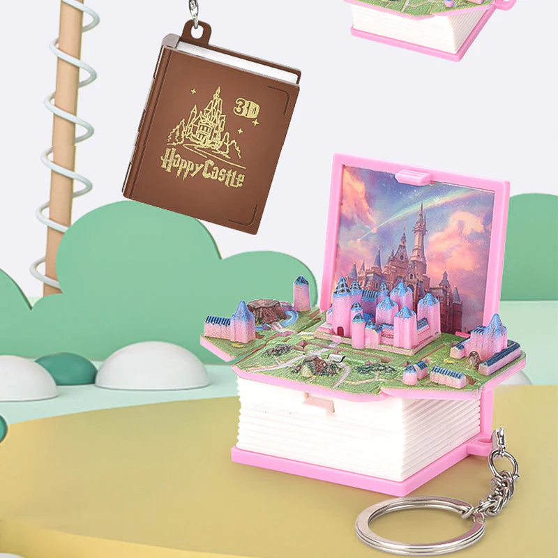3D Stereoscopic Book Folding Pop-Up Book Keychain - Image 7