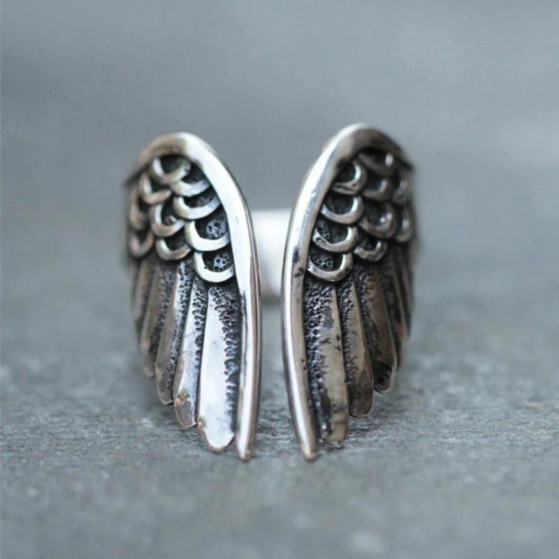 Angel Wing Silver Ring - Image 2