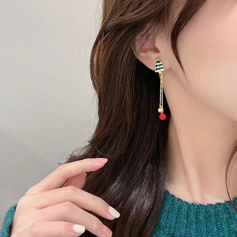 Asymmetric Santa Earrings - Image 3