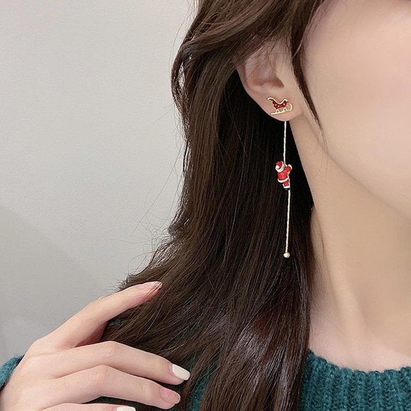 Asymmetric Santa Earrings - Image 6
