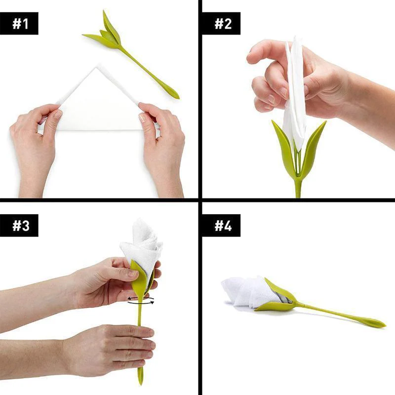 Bloom Napkin Holders For Tables (4 PCS 1 SET) - Image 5