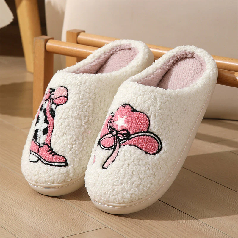 Cartoon Print Plush Slippers - Image 10