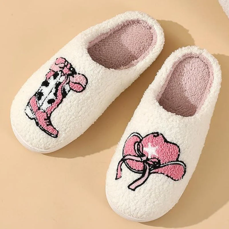 Cartoon Print Plush Slippers - Image 13