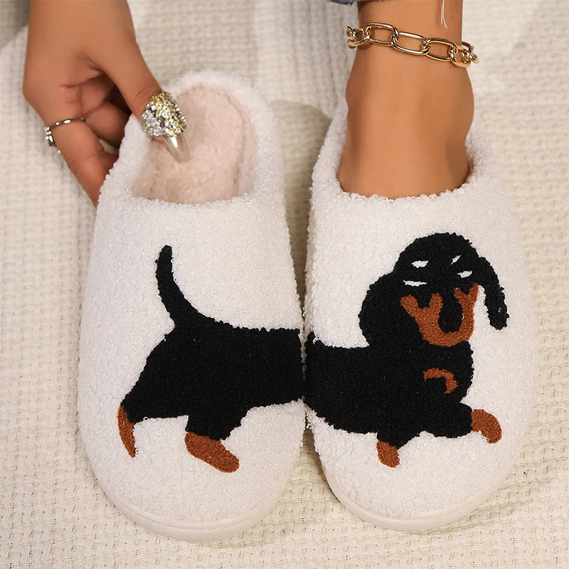 Cartoon Print Plush Slippers - Image 15