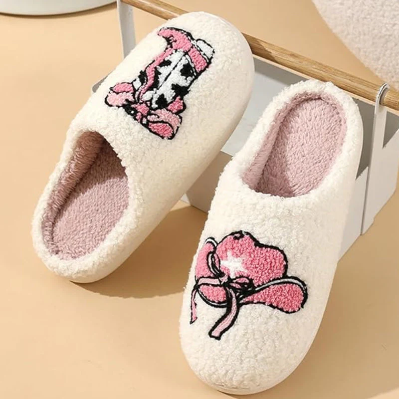 Cartoon Print Plush Slippers - Image 8