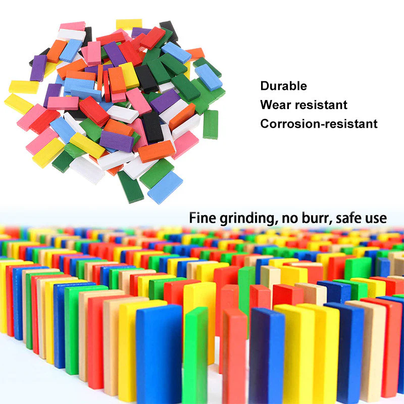 Colorful Domino Blocks Wooden Toys (120 PCs) - Image 3
