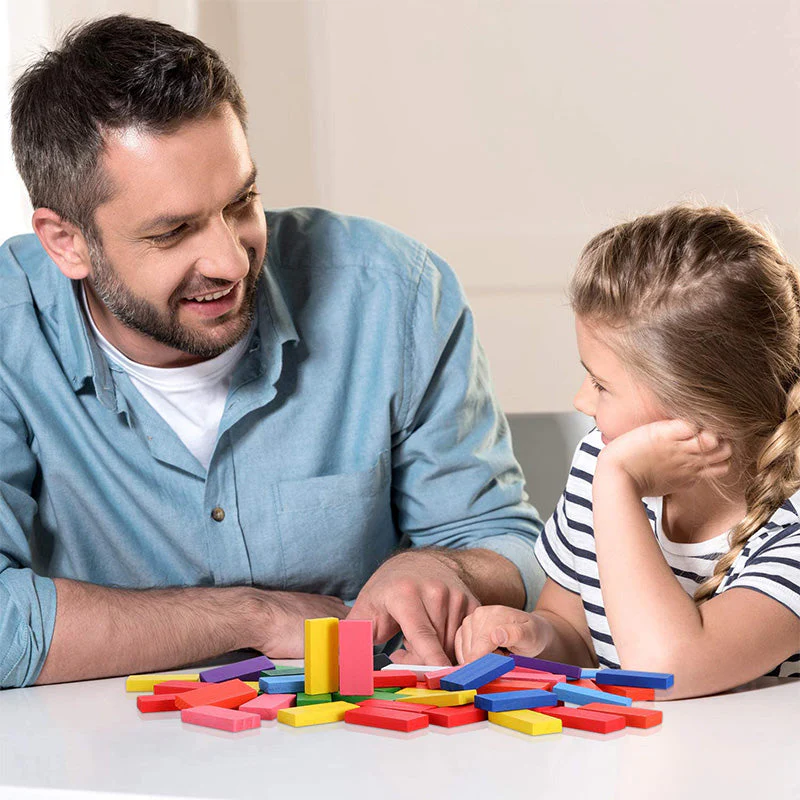 Colorful Domino Blocks Wooden Toys (120 PCs) - Image 4