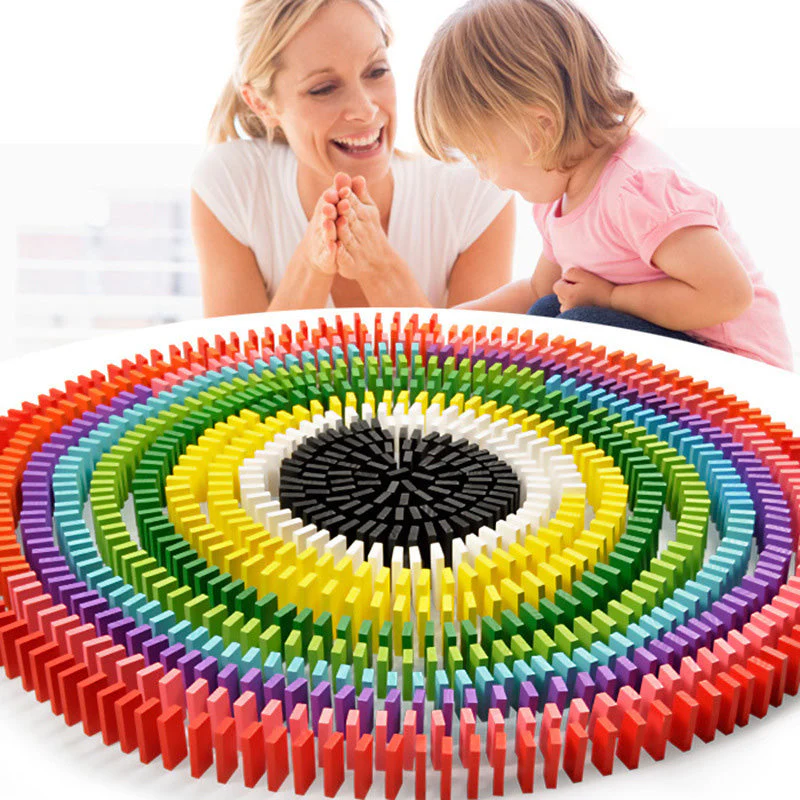 Colorful Domino Blocks Wooden Toys (120 PCs) - Image 6