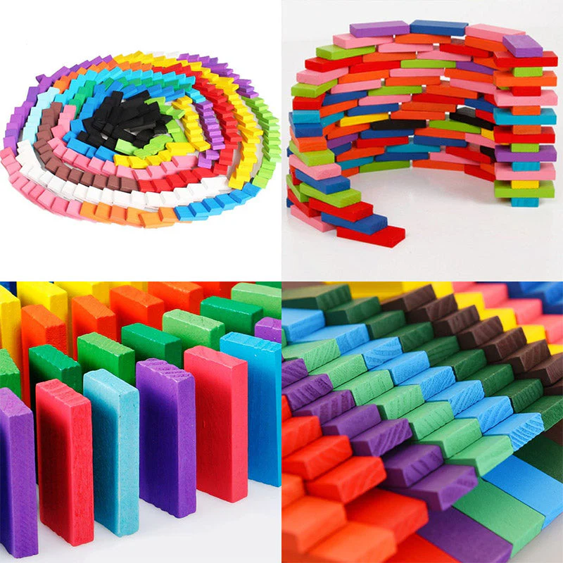 Colorful Domino Blocks Wooden Toys (120 PCs) - Image 8