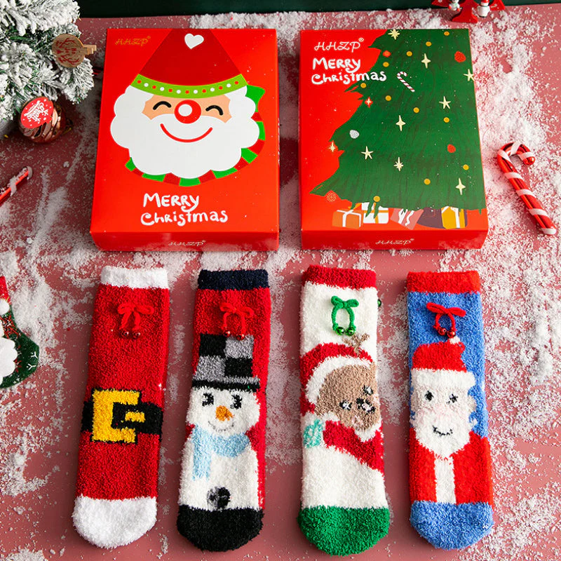 Coral Fleece Christmas Stocking Gift Box - Image 5