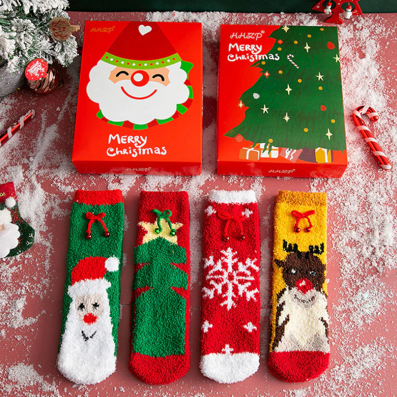 Coral Fleece Christmas Stocking Gift Box - Image 6