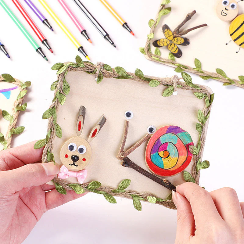 Creative DIY Log Branch Painting Decoration - Image 3