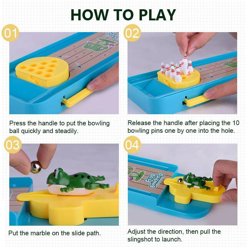 Creative Mini Frog Bowling Table - Image 7
