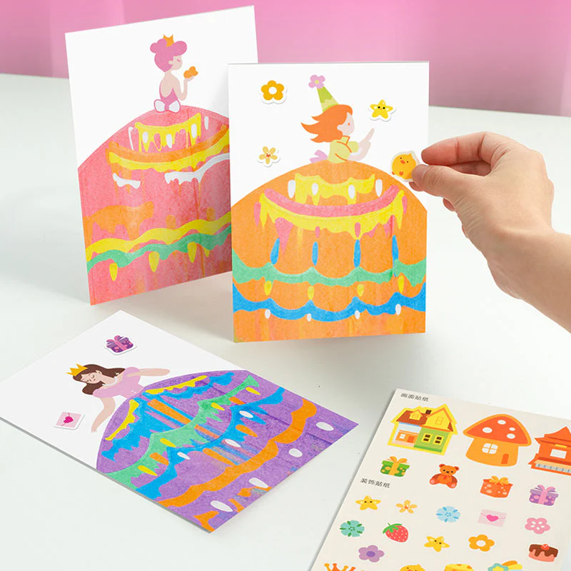 Creative Rainbow Scratch Art Postcard Set for Kids - Image 5