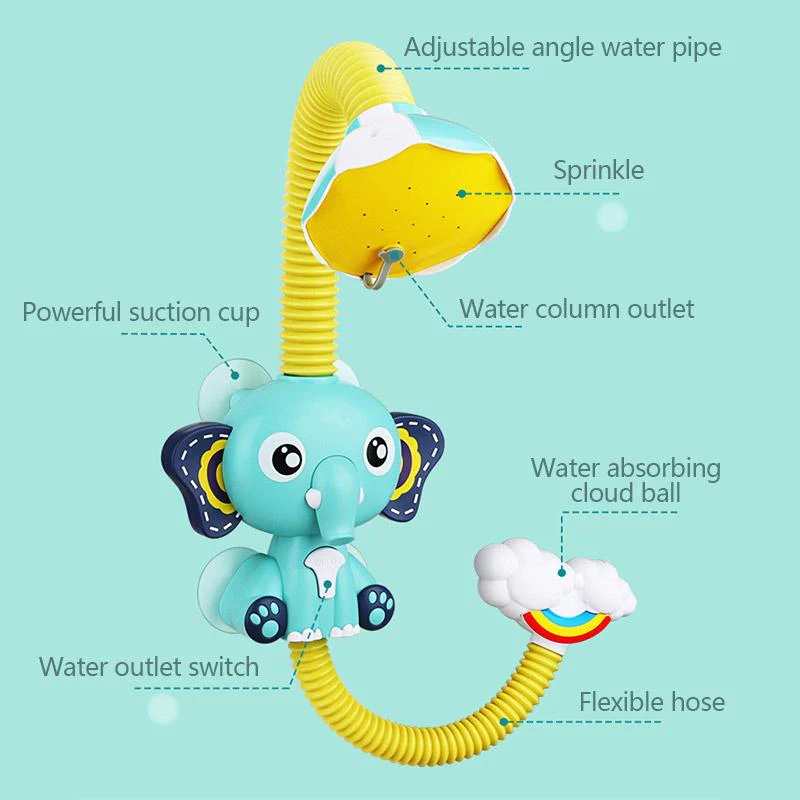 Cute Elephant Baby Bath Shower Head - Image 3