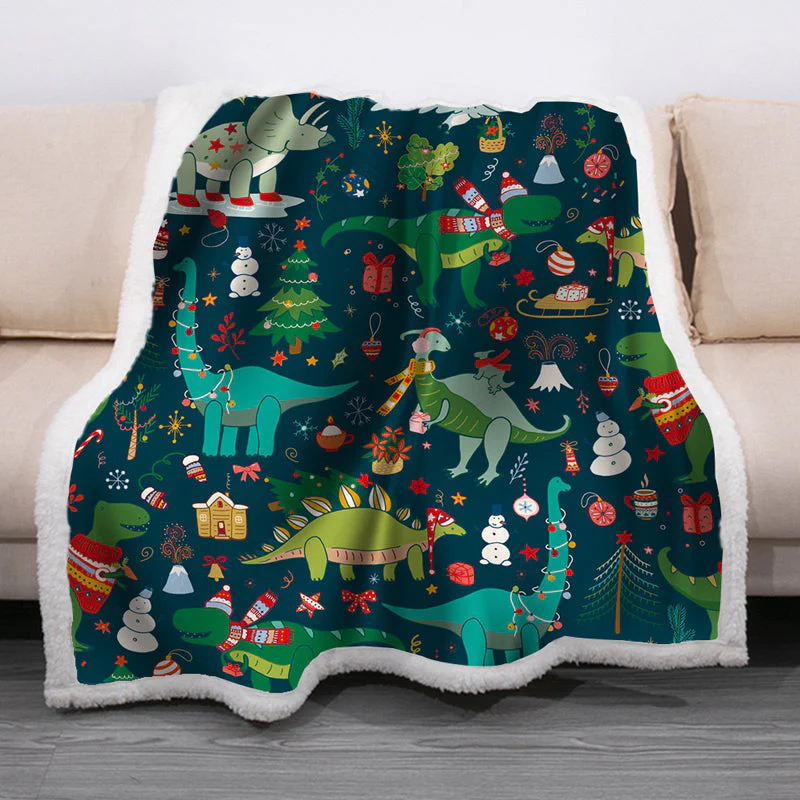 Dinosaur Theme Soft Fleece Blanket - Image 13
