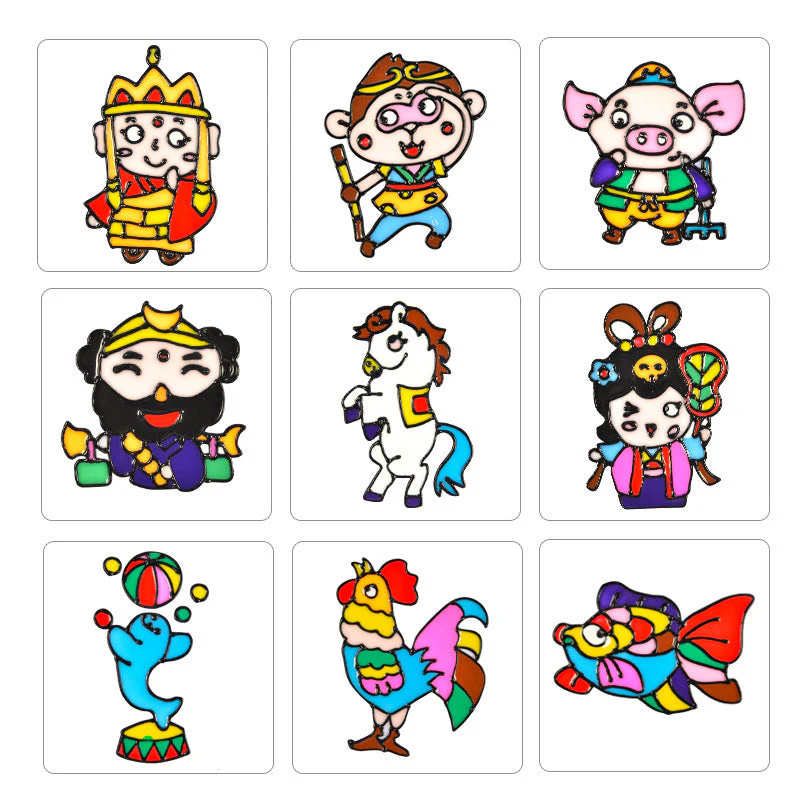DIY Drawing Toys Cartoon Glue Tempera Painting - Image 7