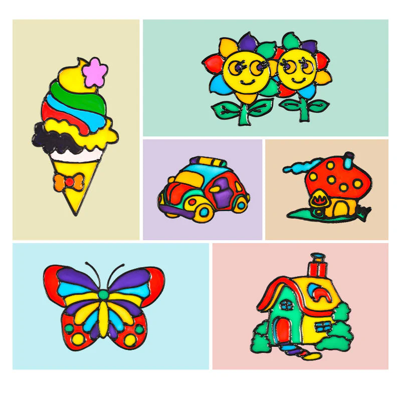 DIY Drawing Toys Cartoon Glue Tempera Painting - Image 8