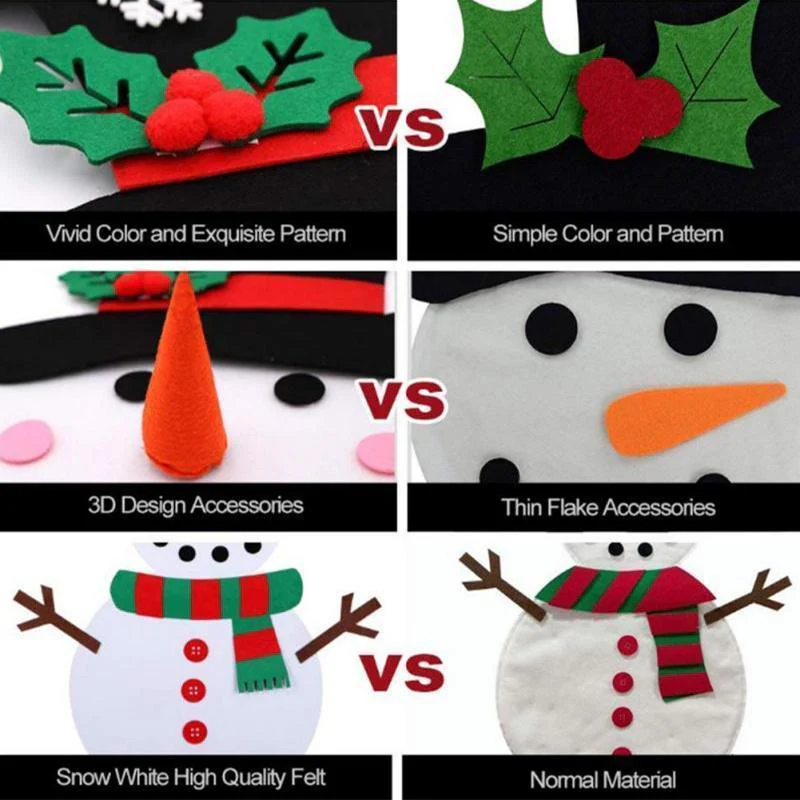 DIY Felt Christmas Snowman Set - Image 6