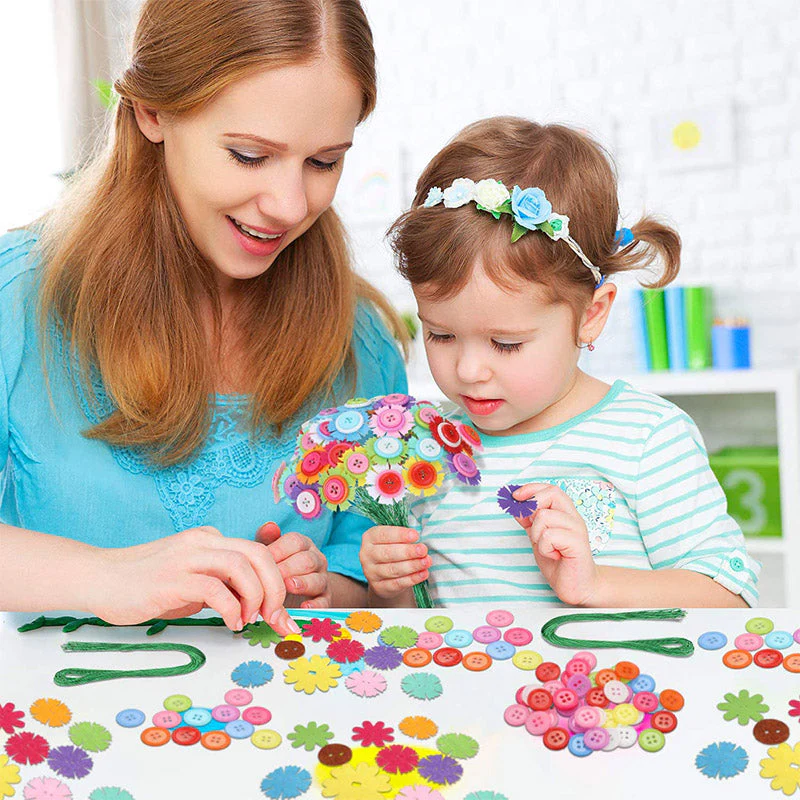 DIY Flower Button Crafts Kit - Image 4