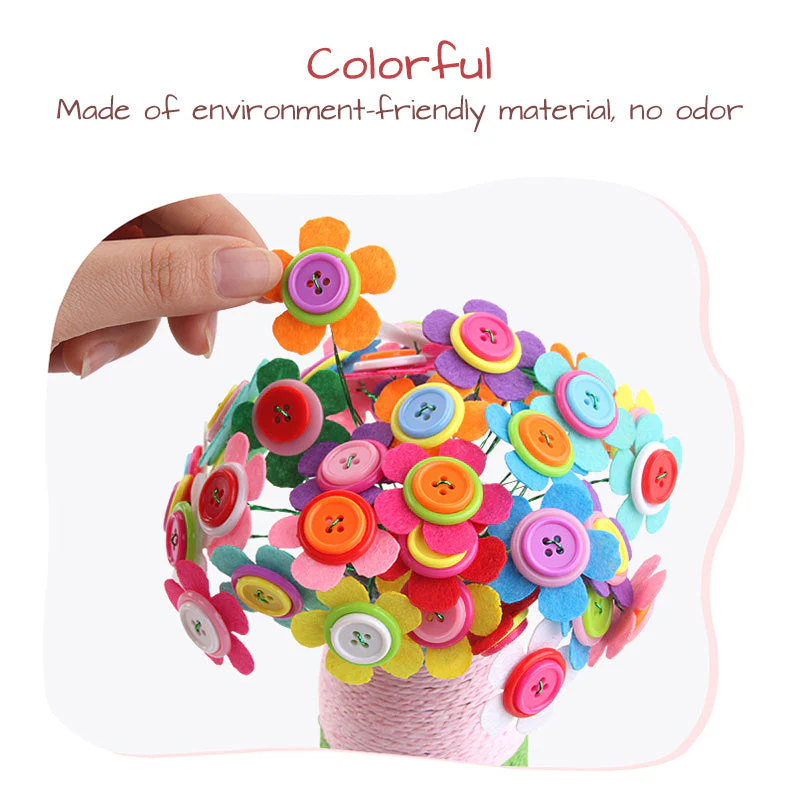 DIY Flower Button Crafts Kit - Image 5
