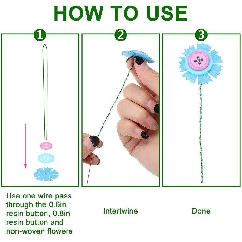 DIY Flower Button Crafts Kit - Image 7