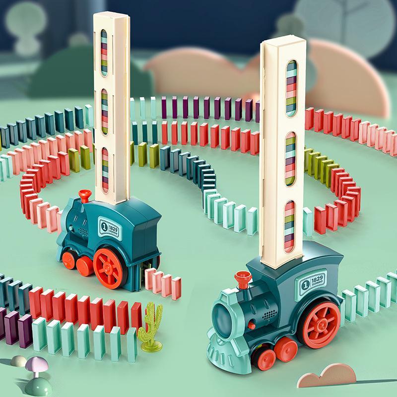 Domino Train Blocks Set Building and Stacking Toy - Image 2