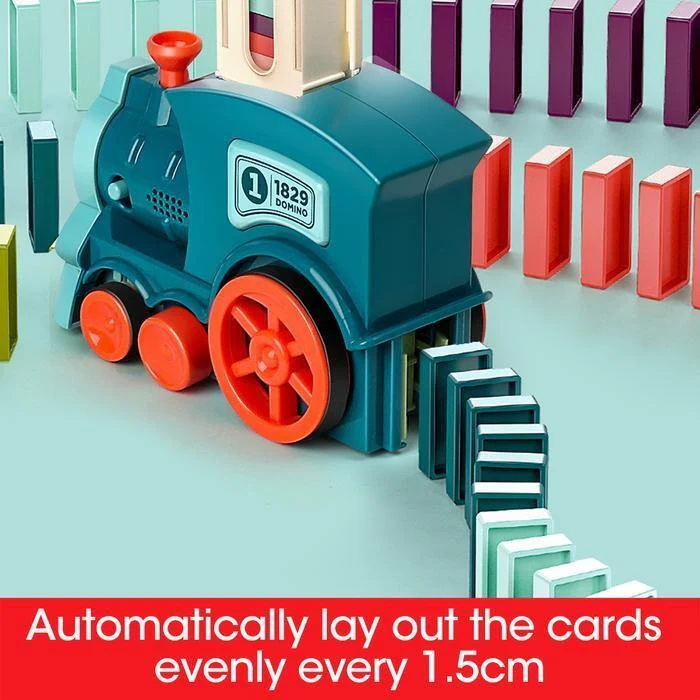 Domino Train Blocks Set Building and Stacking Toy - Image 3