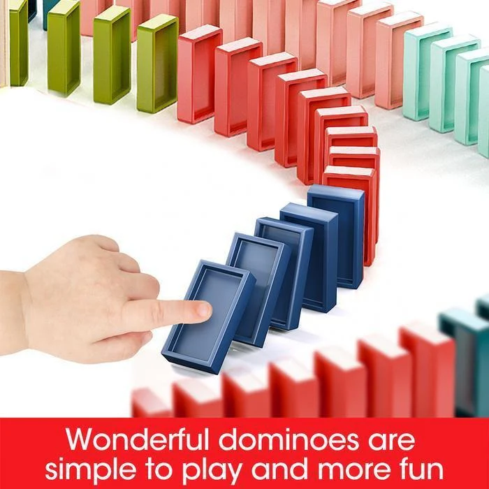 Domino Train Blocks Set Building and Stacking Toy - Image 4
