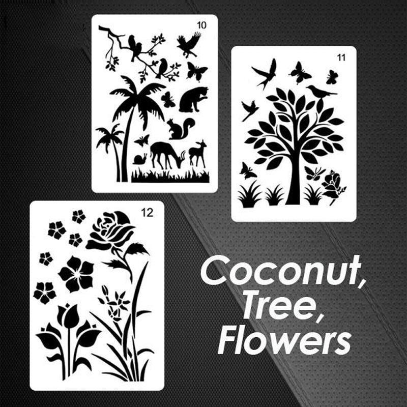Fast Draw Stencil Art Templates( 12 Sheets/Set ) - Image 10
