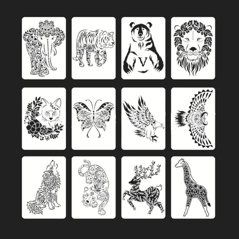Fast Draw Stencil Art Templates( 12 Sheets/Set ) - Image 14