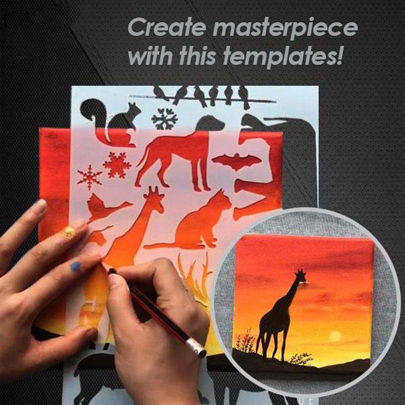 Fast Draw Stencil Art Templates( 12 Sheets/Set ) - Image 2