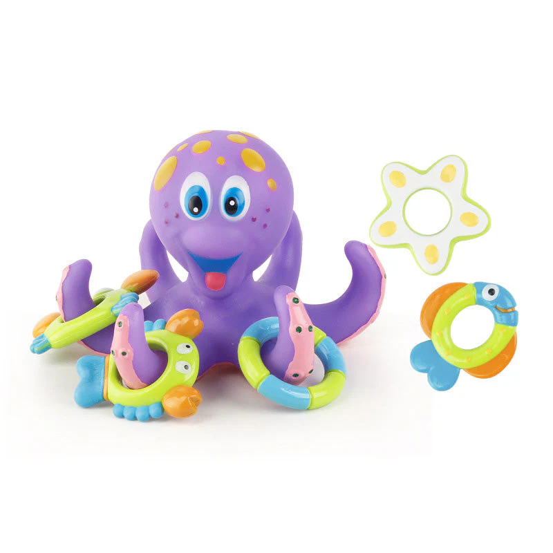 Floating Purple Octopus with 3 Hoopla Rings - Image 3