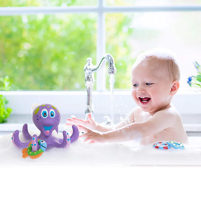 Floating Purple Octopus with 3 Hoopla Rings - Image 7
