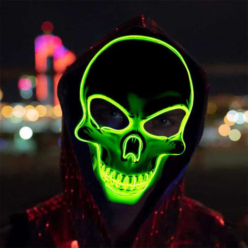 Halloween Mask LED Light Up Scary Skull Mask - Image 2