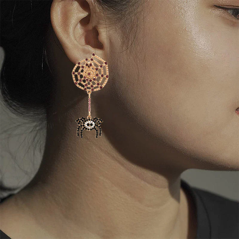 Halloween Spider Web Earrings - Image 2