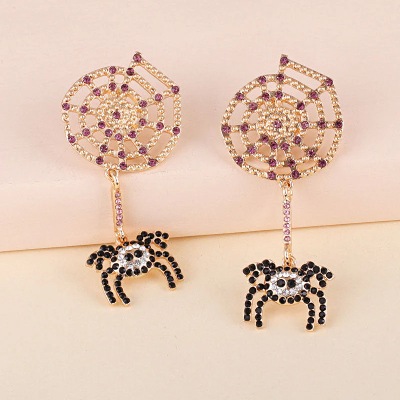 Halloween Spider Web Earrings - Image 5