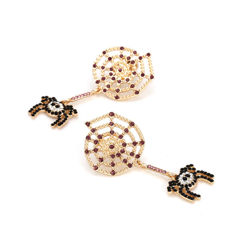 Halloween Spider Web Earrings - Image 6