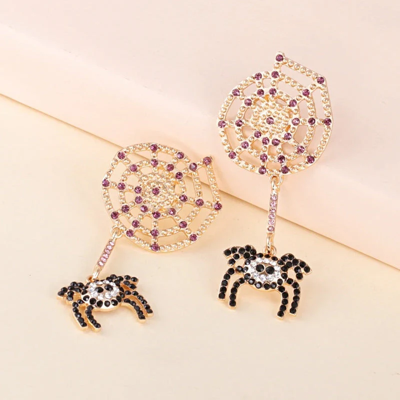 Halloween Spider Web Earrings - Image 7