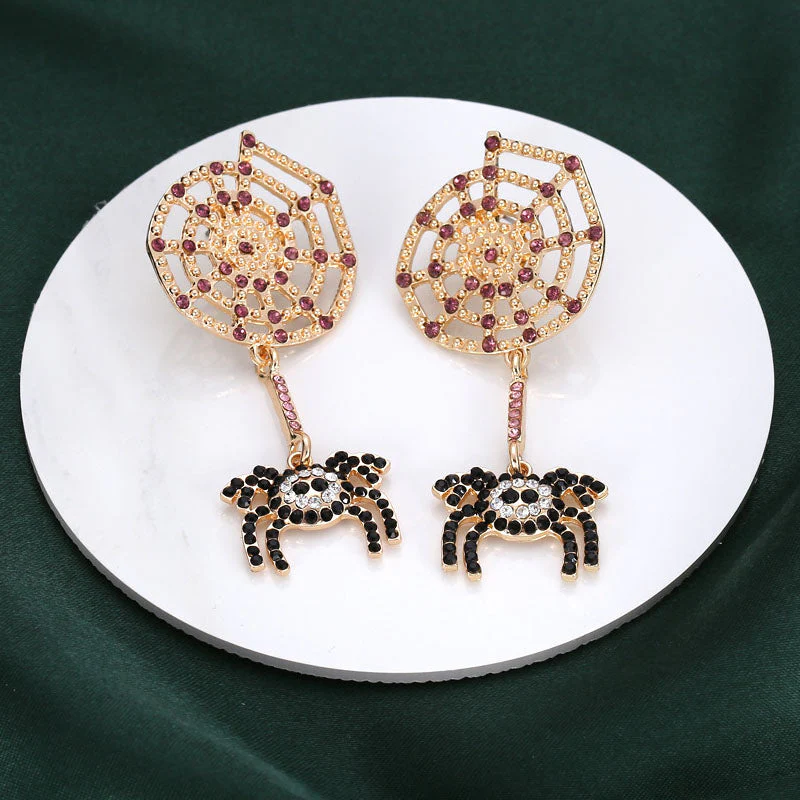 Halloween Spider Web Earrings - Image 8