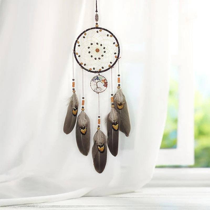 Hand Wired Chakra Tree of Life Dream Catcher - Image 6