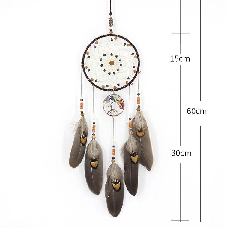Hand Wired Chakra Tree of Life Dream Catcher - Image 8